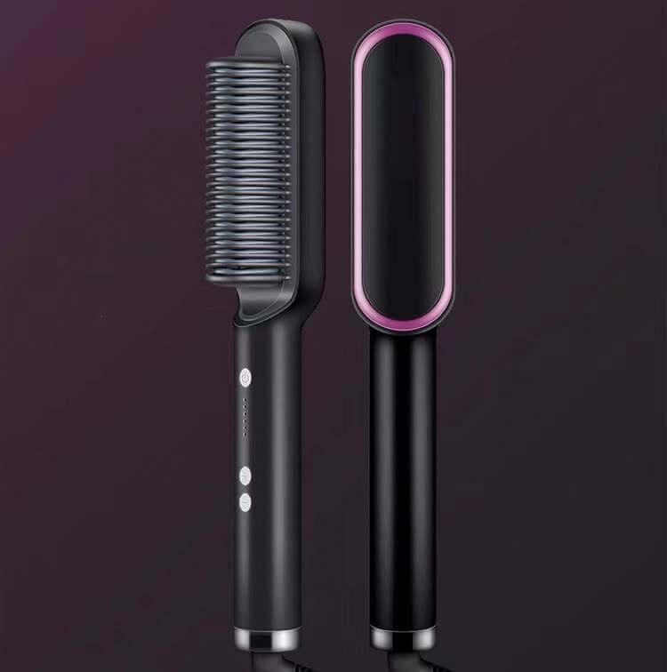 2 In 1 Hair Straightener Hot Comb Hair Brush - Avaz Store