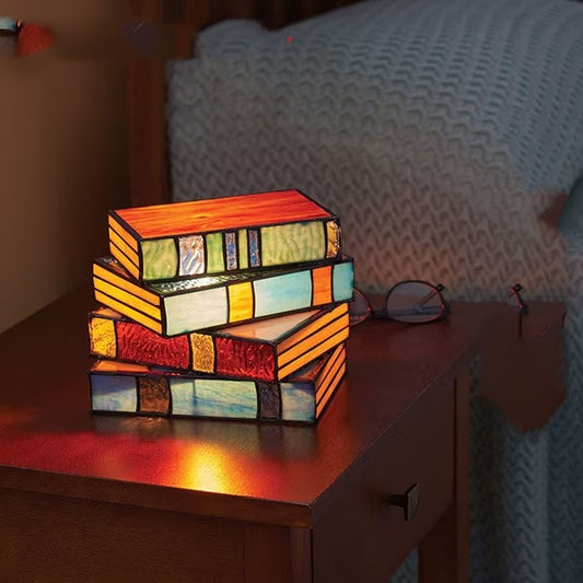 Stacked Books Nightstand Desk Lamps - Avaz Store