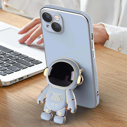 3D Astronaut Phone Case Anti-Drop Electroplating Bracket - Avaz Store