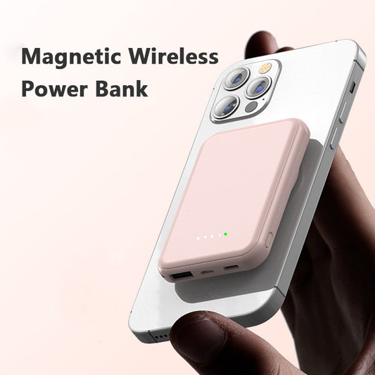 Mini Fast Charging Magnetic Wireless Power Bank 5000 MAh Portable - Avaz Store