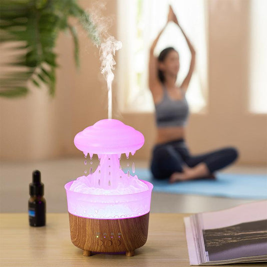 Night Light Humidifier With Raining Water Drop Sound And 7 Color Led - Avaz Store