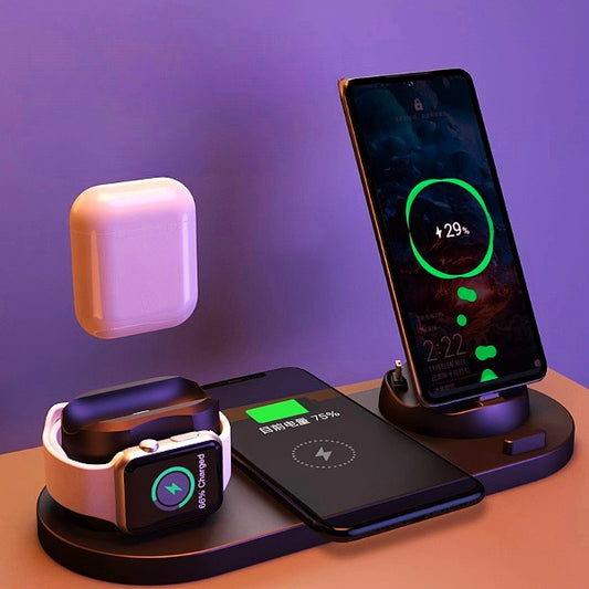 Wireless Fast Charger For IPhone 6 In 1 Charging Dock Station - Avaz Store